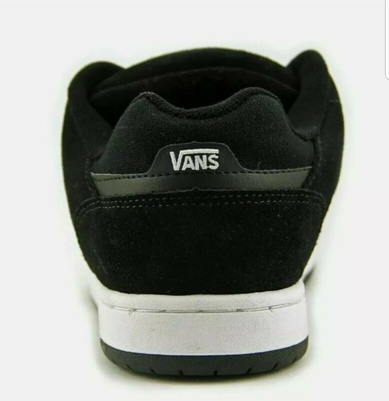 VANS DOCKET (Suede) Black White Skate 